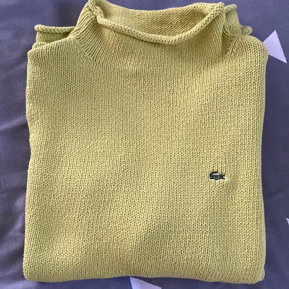 Lacoste Sweaters - Lacoste Chartreuse Mock Neck Sweater